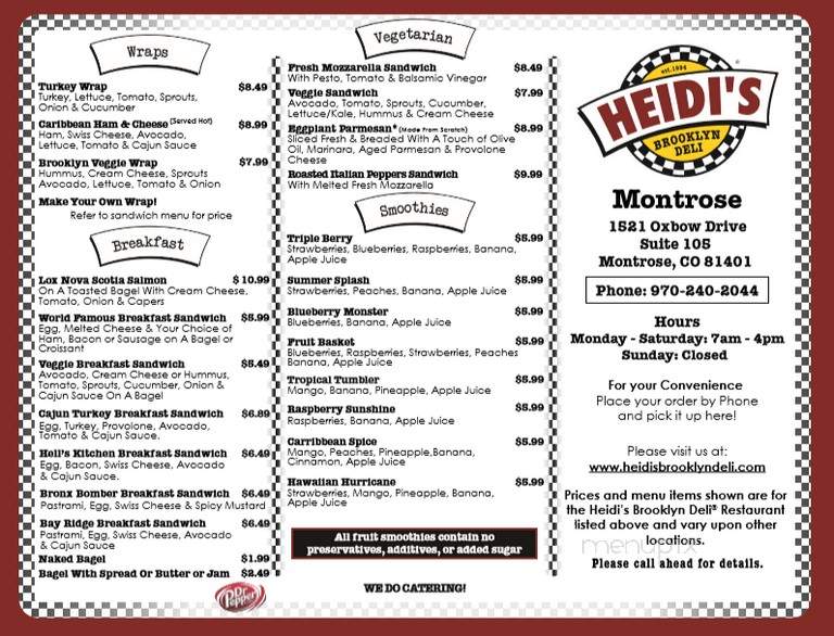 Heidi's Brooklyn Deli - Montrose, CO