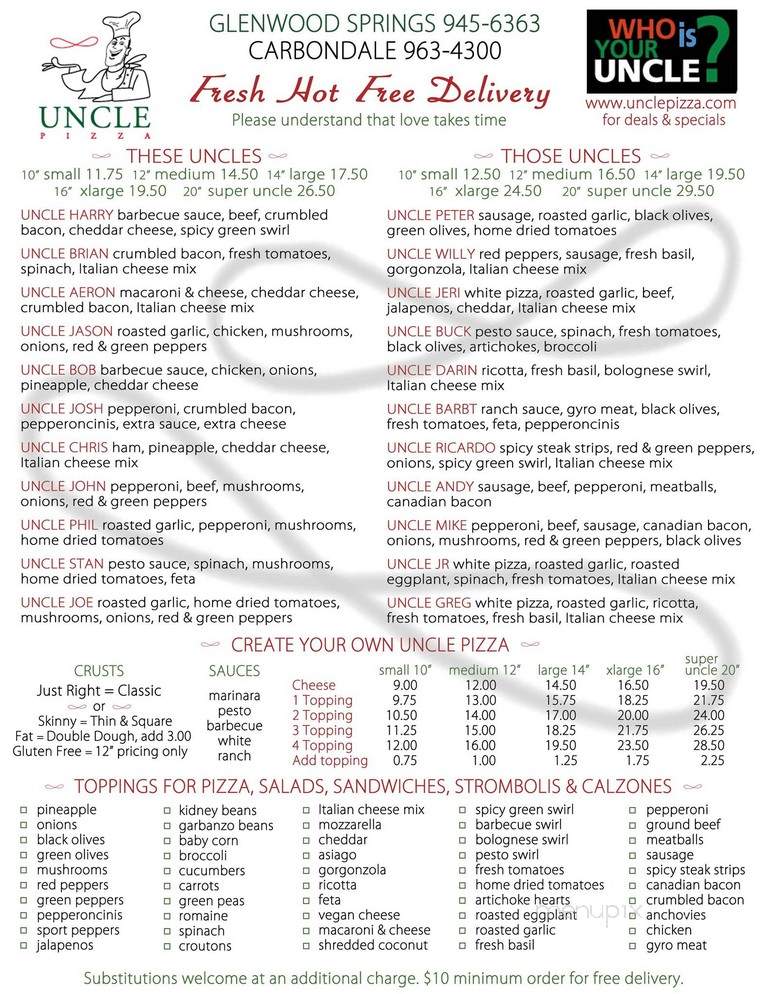 Uncle Pizza - Glenwood Springs, CO