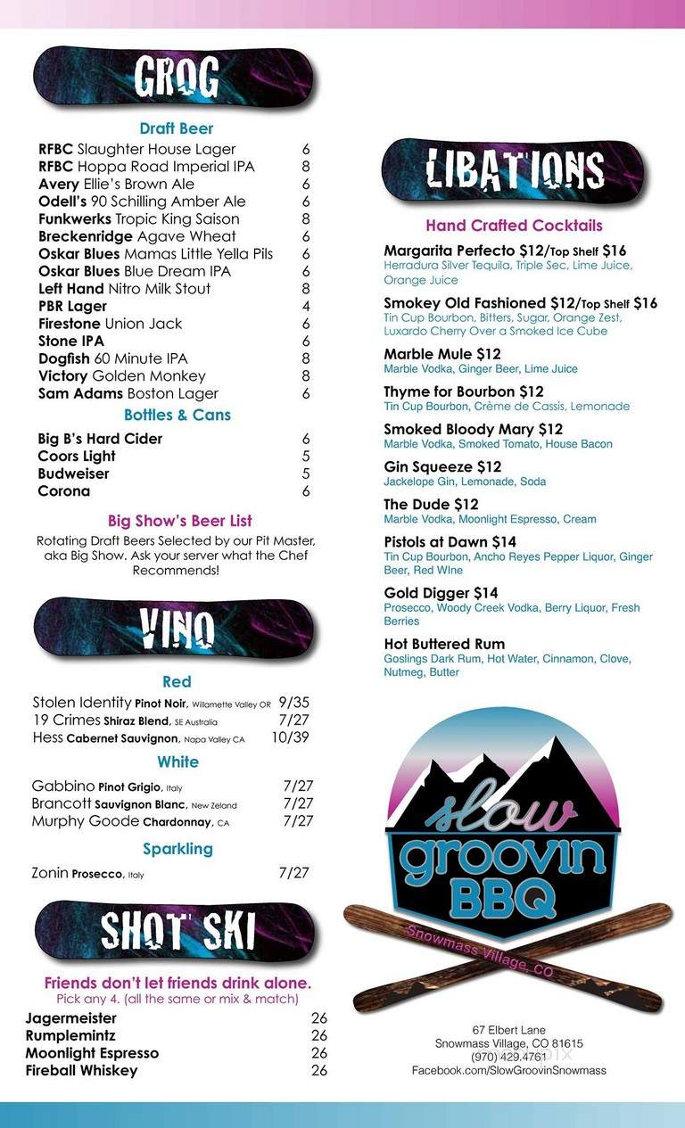 Slow Groovin BBQ - Snowmass Village, CO