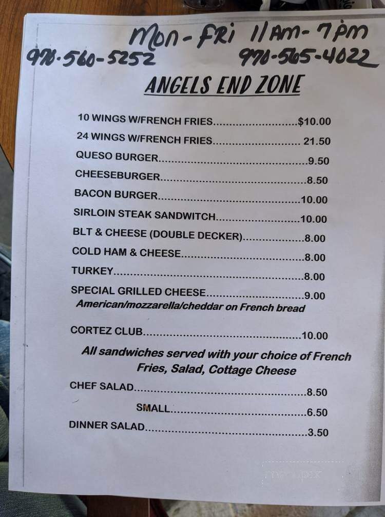 Angel's End Zone Sports Bar - Cortez, CO