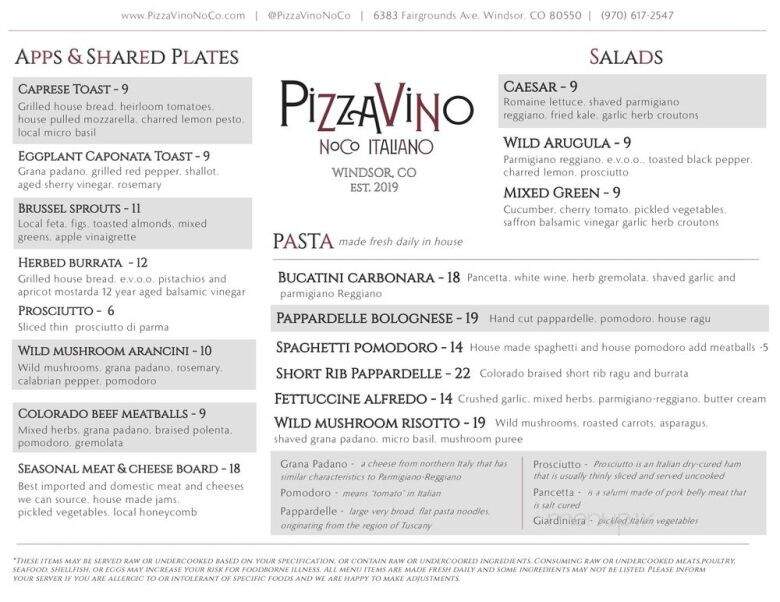 PizzaVino NoCo Italiano - Windsor, CO