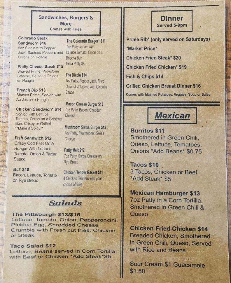 Colorado Bar & Grill - Oak Creek, CO