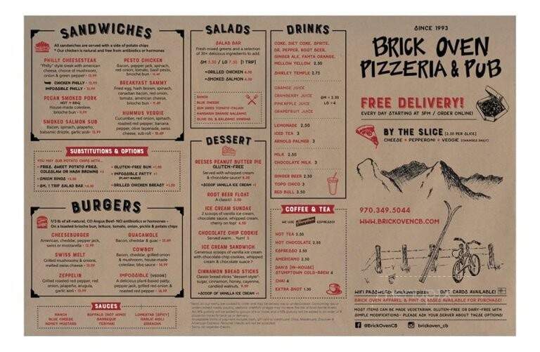 Brick Oven Pizza - Crested Butte, CO